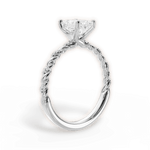 Cindy Emerald Cut Lab Grown Diamond 14Kt White Gold Engagement Ring - View 3