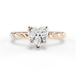 Cindy Heart Cut Lab Grown Diamond 18Kt Rose Gold Engagement Ring