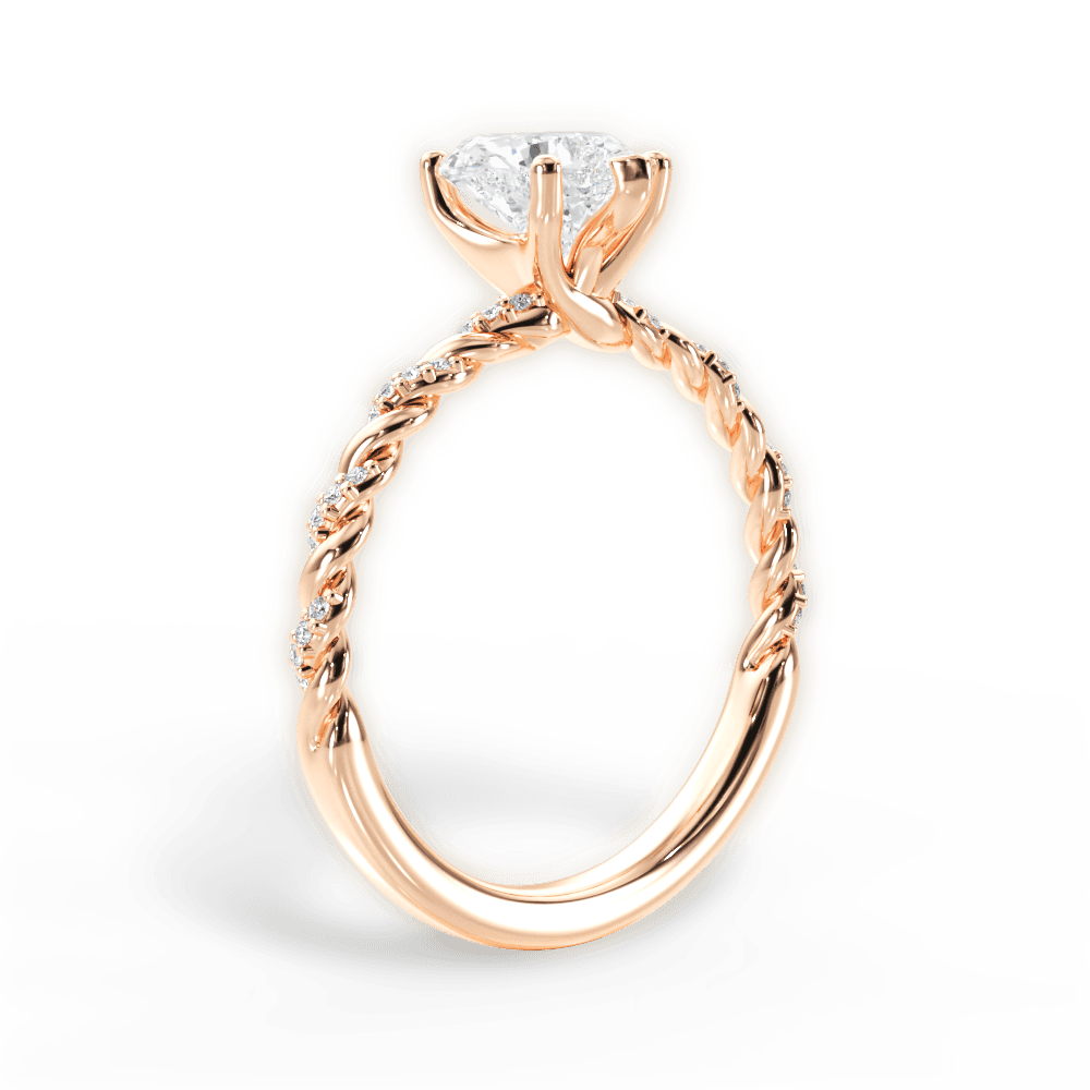 Cindy Heart Cut Lab Grown Diamond 18Kt Rose Gold Engagement Ring - View 4