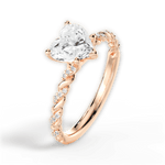 Cindy Heart Cut Lab Grown Diamond 18Kt Rose Gold Engagement Ring - View 2