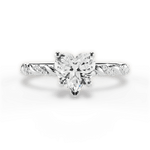 Cindy Heart Cut Lab Grown Diamond Platinum Engagement Ring