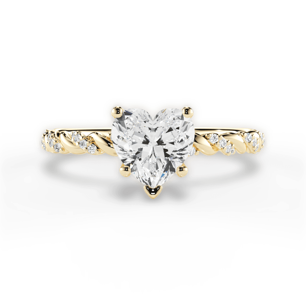 Cindy Heart Cut Lab Grown Diamond 18Kt Yellow Gold Engagement Ring