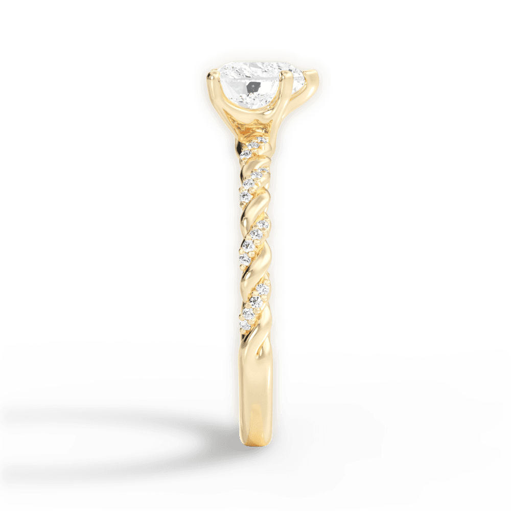 Cindy Heart Cut Lab Grown Diamond 18Kt Yellow Gold Engagement Ring - View 4