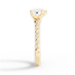 Cindy Heart Cut Lab Grown Diamond 18Kt Yellow Gold Engagement Ring - View 4