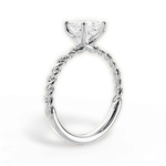 Cindy Princess Cut Lab Grown Diamond Platinum Engagement Ring - View 3