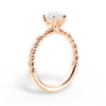 Cindy Pear Cut Lab Grown Diamond 18Kt Rose Gold Engagement Ring - View 4