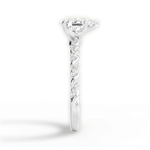 Cindy Pear Cut Lab Grown Diamond Platinum Engagement Ring - View 3