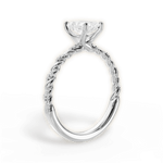 Cindy Radiant Cut Lab Grown Diamond 14Kt White Gold Engagement Ring - View 4