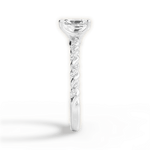 Cindy Radiant Cut Lab Grown Diamond 18Kt White Gold Engagement Ring - View 2