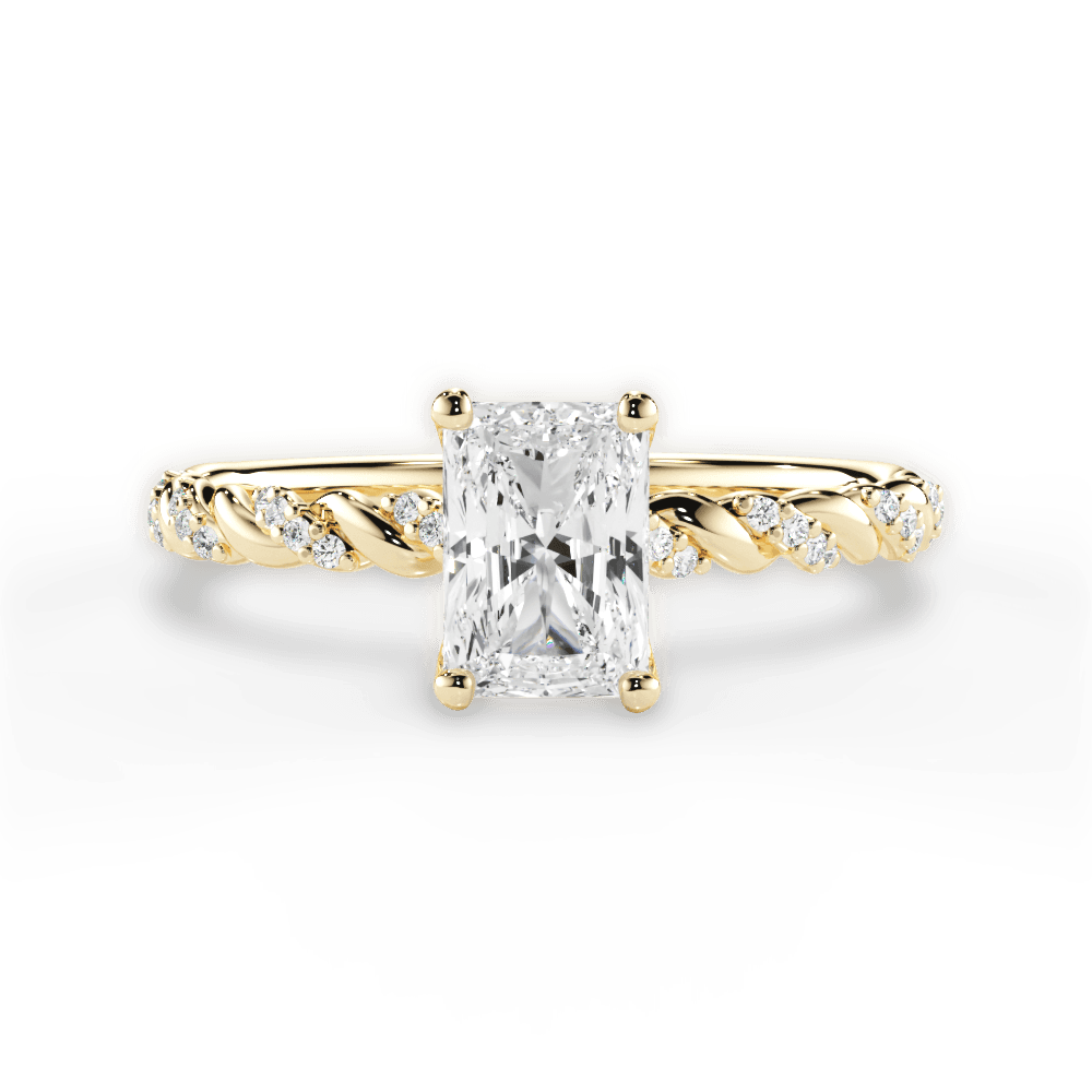 Cindy Radiant Cut Lab Grown Diamond 18Kt Yellow Gold Engagement Ring