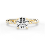 Cindy Round Cut Lab Grown Diamond 18Kt Yellow Gold Engagement Ring