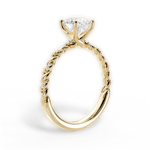 Cindy Round Cut Lab Grown Diamond 18Kt Yellow Gold Engagement Ring - View 3