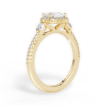 Kara Cushion Cut Lab Grown Diamond 18Kt Yellow Gold Engagement Ring - View 3