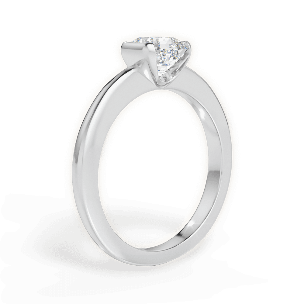 Bridget Asscher Cut Lab Grown Diamond Platinum Engagement Ring - View 3