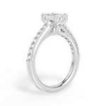 Elizabeth Emerald Cut Lab Grown Diamond Platinum Engagement Ring - View 3