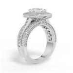 Madison Oval Cut Lab Grown Diamond 18Kt White Gold Engagement Ring - View 3