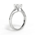 Isabel Oval Cut Lab Grown Diamond 18Kt White Gold Engagement Ring - View 2