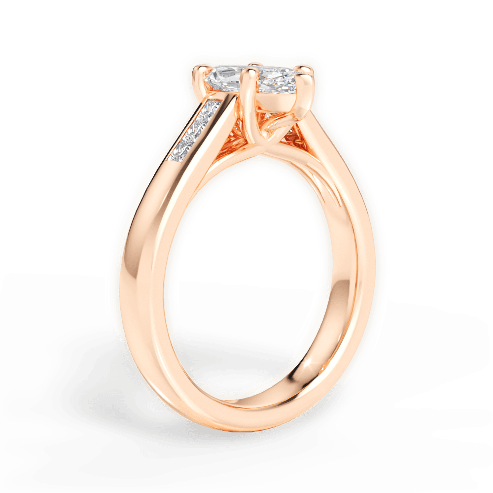 Brittany Marquise Cut Lab Grown Diamond 18Kt Rose Gold Engagement Ring - View 3