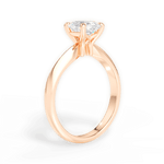 Beth Oval Cut Lab Grown Diamond 18Kt Rose Gold Engagement Ring - View 3