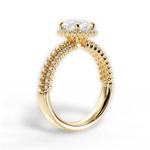 Jocelyn Oval Cut Lab Grown Diamond 18Kt Yellow Gold Engagement Ring - View 4
