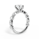 Edith Heart Cut Lab Grown Diamond Platinum Engagement Ring - View 3