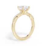 Charlotte Princess Cut Lab Grown Diamond 18Kt Yellow Gold Engagement Ring - View 2