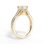 Delia Cushion Cut Lab Grown Diamond 18Kt Yellow Gold Engagement Ring - View 2