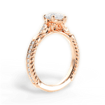 Gabriela Pear Cut Lab Grown Diamond 18Kt Rose Gold Engagement Ring - View 4