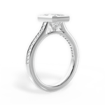 Deanna Radiant Cut Lab Grown Diamond Platinum Engagement Ring - View 2