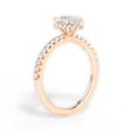 Isabella Pear Cut Lab Grown Diamond 18Kt Rose Gold Engagement Ring - View 3