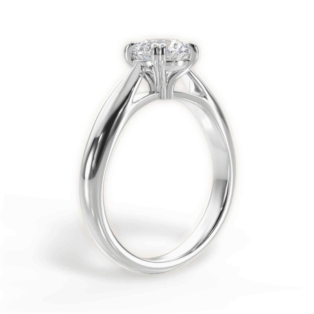 Camila Round Cut Lab Grown Diamond 14Kt White Gold Engagement Ring - View 3