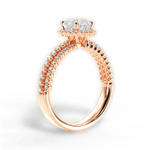 Jocelyn Asscher Cut Lab Grown Diamond 18Kt Rose Gold Engagement Ring - View 2
