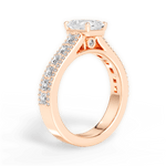 Lynn Radiant Cut Lab Grown Diamond 18Kt Rose Gold Engagement Ring - View 2