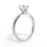 Giselle Heart Cut Lab Grown Diamond Platinum Engagement Ring - View 2