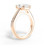 Denise Radiant Cut Lab Grown Diamond 18Kt Rose Gold Engagement Ring - View 3