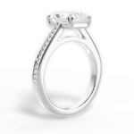 Denise Radiant Cut Lab Grown Diamond 18Kt White Gold Engagement Ring - View 2