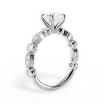 Edith Cushion Cut Lab Grown Diamond Platinum Engagement Ring - View 4