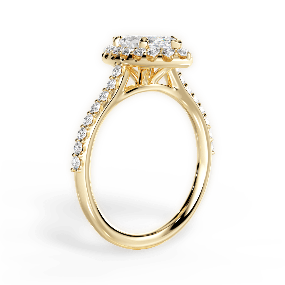 Leah Marquise Cut Lab Grown Diamond 18Kt Yellow Gold Engagement Ring - View 2