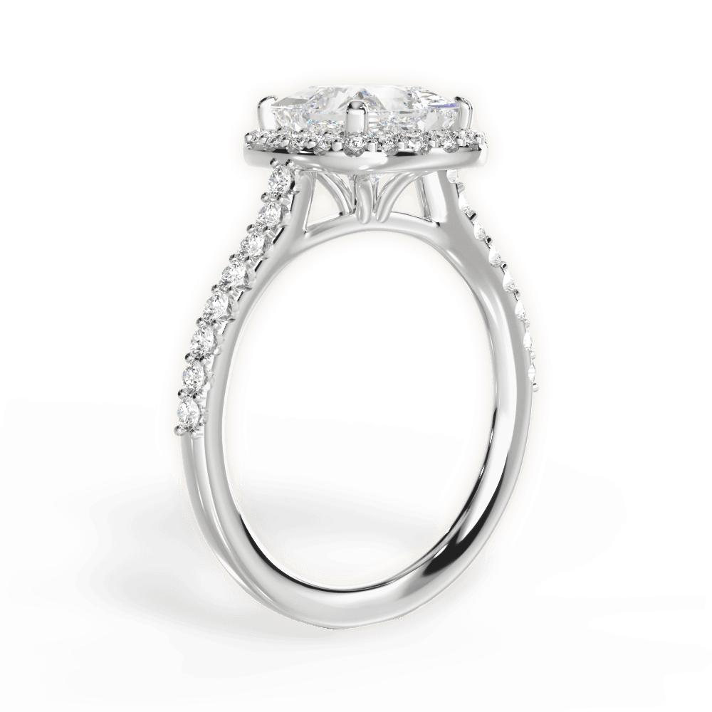 Ingrid Princess Cut Lab Grown Diamond Platinum Engagement Ring - View 2