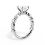Edith Princess Cut Lab Grown Diamond 14Kt White Gold Engagement Ring - View 3