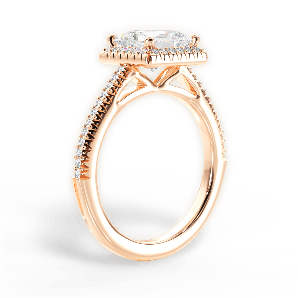 Jenny Princess Cut Lab Grown Diamond 18Kt Rose Gold Engagement Ring - View 4