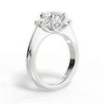 Dorothy Round Cut Lab Grown Diamond 18Kt White Gold Engagement Ring - View 3