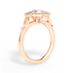 Jenna Round Cut Lab Grown Diamond 18Kt Rose Gold Engagement Ring - View 2