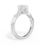 Cassie Asscher Cut Lab Grown Diamond 18Kt White Gold Engagement Ring - View 4