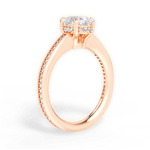 Janet Oval Cut Lab Grown Diamond 18Kt Rose Gold Engagement Ring - View 2
