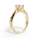 Colleen Round Cut Lab Grown Diamond 18Kt Yellow Gold Engagement Ring - View 3