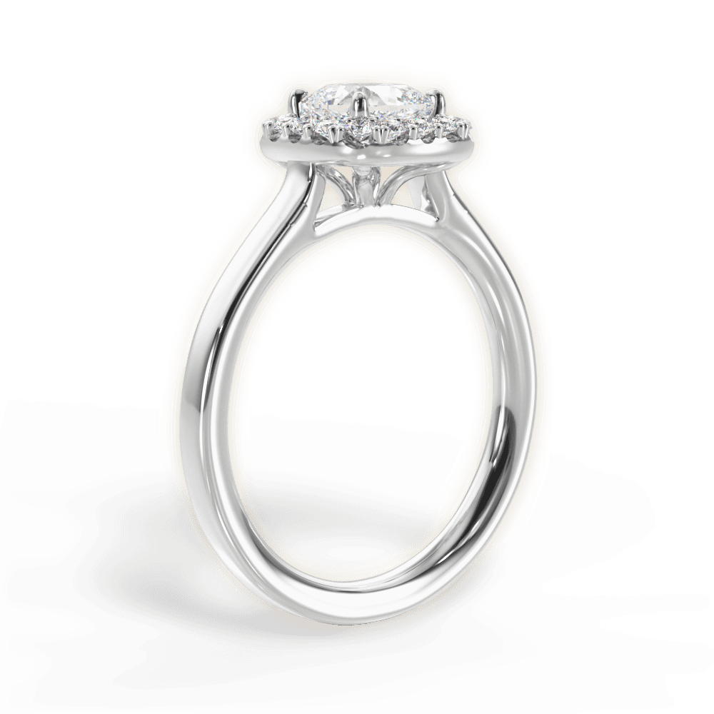Fiona Cushion Cut Lab Grown Diamond Platinum Engagement Ring - View 2