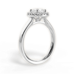 Fiona Cushion Cut Lab Grown Diamond 18Kt White Gold Engagement Ring - View 2