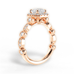 Irene Asscher Cut Lab Grown Diamond 18Kt Rose Gold Engagement Ring - View 3