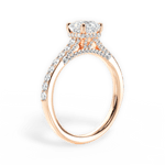 Laura Asscher Cut Lab Grown Diamond 18Kt Rose Gold Engagement Ring - View 2